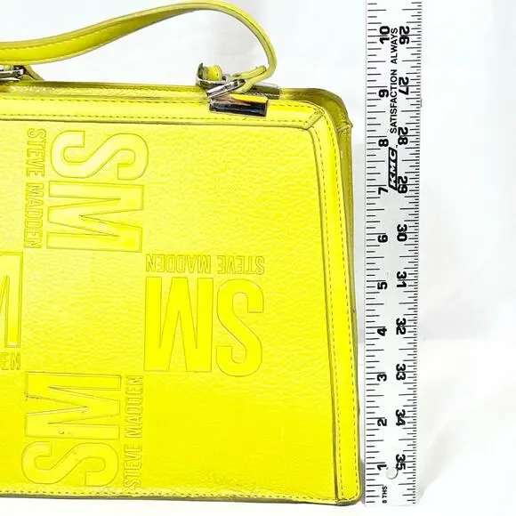 Steve Madden Purse Bag Satchel Bmatteo Top Handle Cress Green Shoulder Strap - Picture 14 of 14